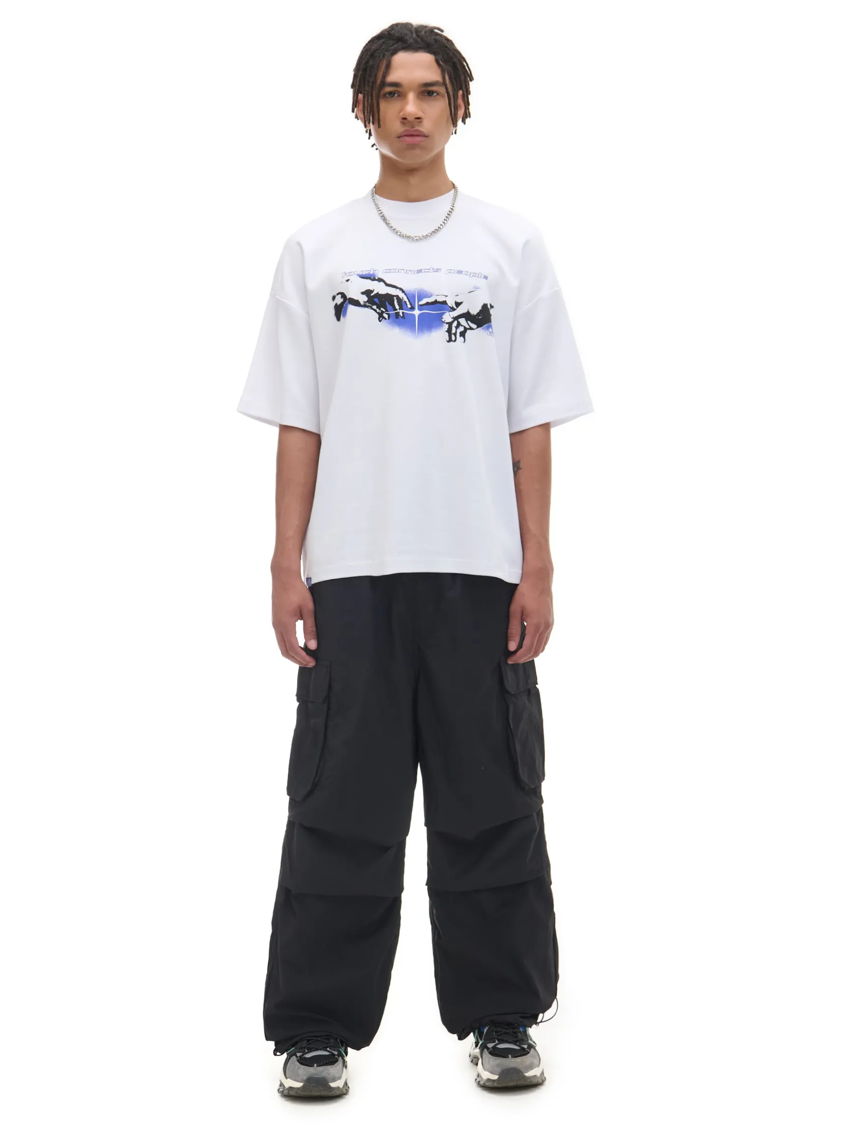 New Cropp T-shirt z nadrukiem Baltic Games biały