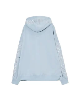 Outlet Cropp Błękitna bluza z kapturem i naszywkami błękitny
