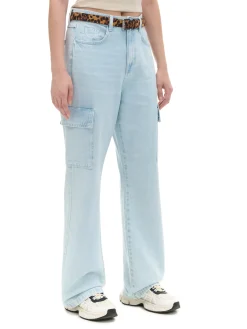 Best Cropp Błękitne jeansy baggy niebieski