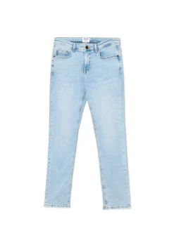 Hot Cropp Błękitne jeansy slim niebieski