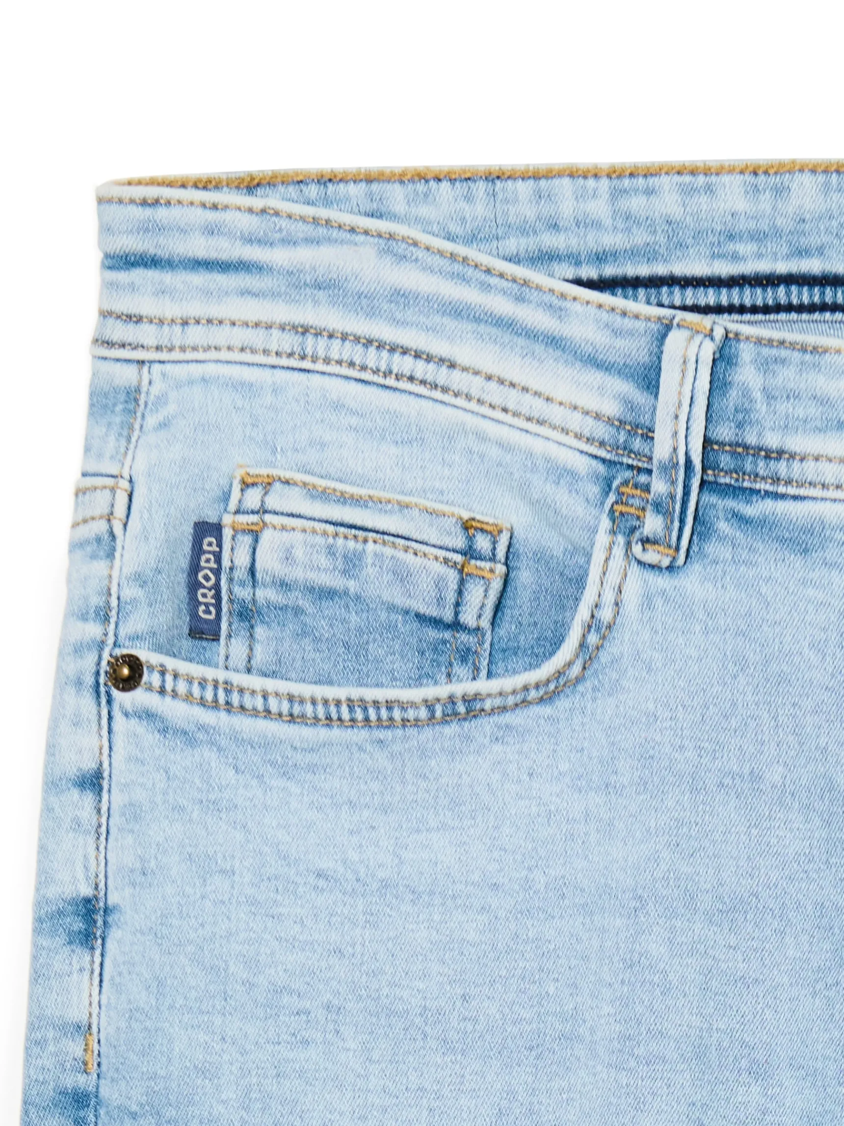 Hot Cropp Błękitne jeansy slim niebieski
