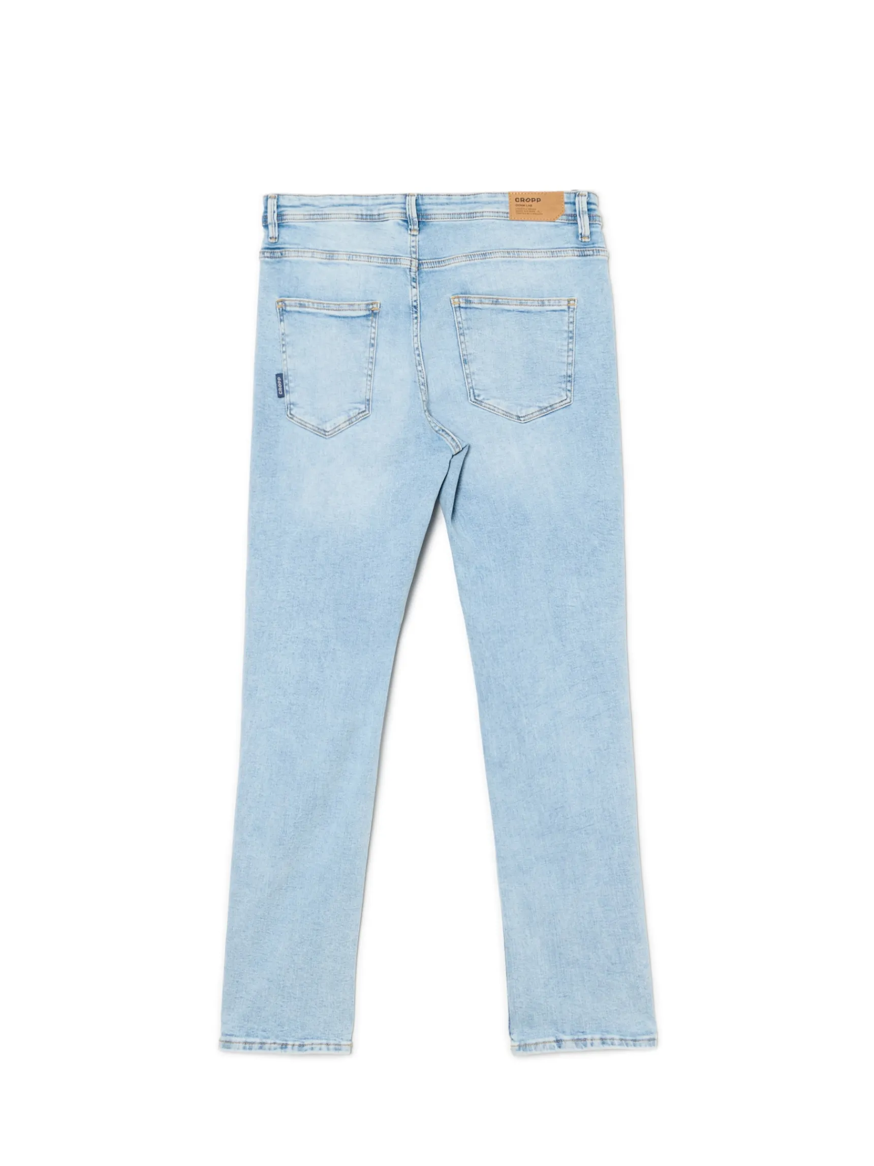Hot Cropp Błękitne jeansy slim niebieski