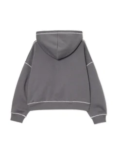 Best Cropp Bluza hoddie z kontrastowymi przeszyciami szary