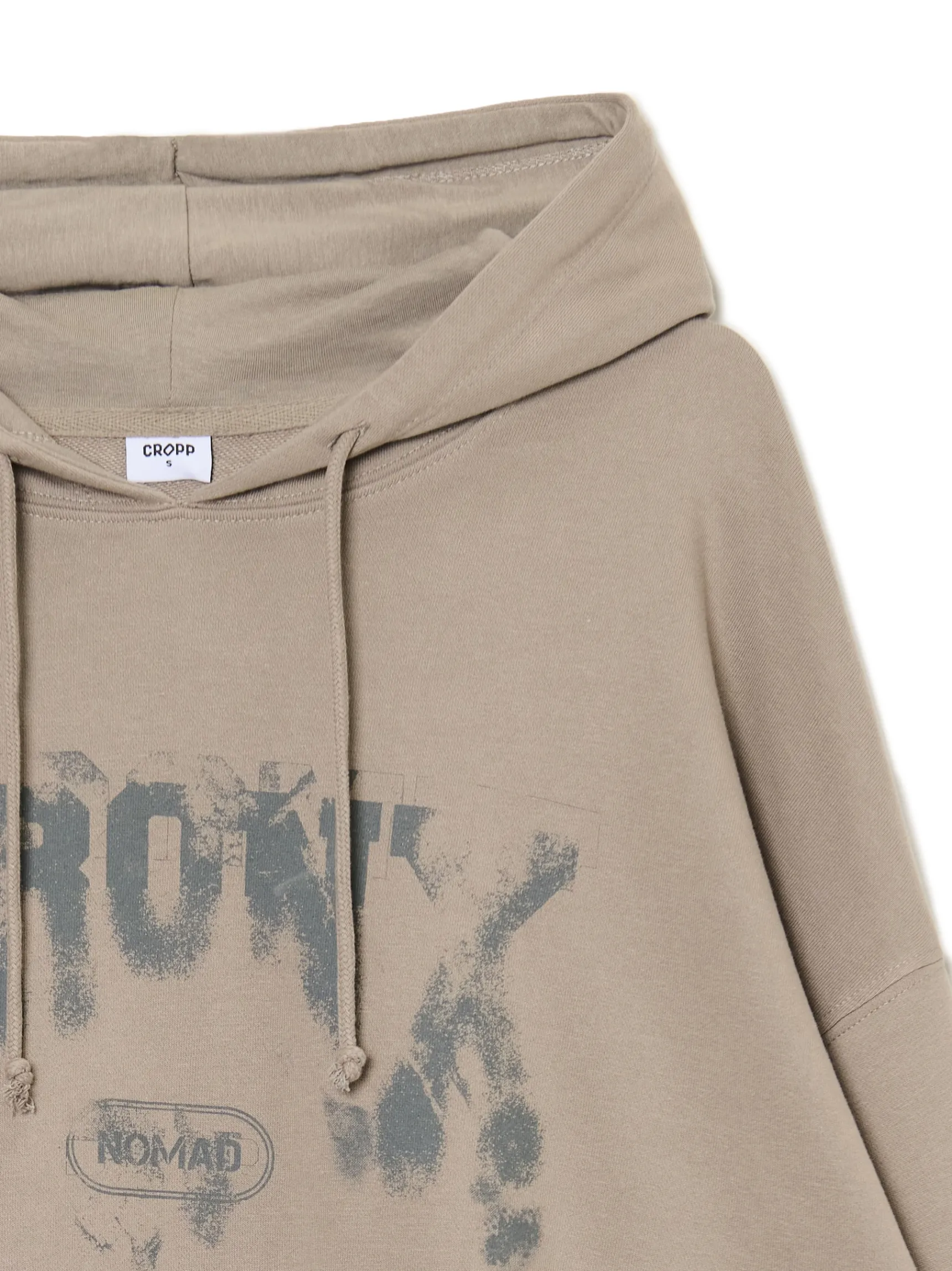 New Cropp Bluza hoodie oversize z napisem UNISEX szary