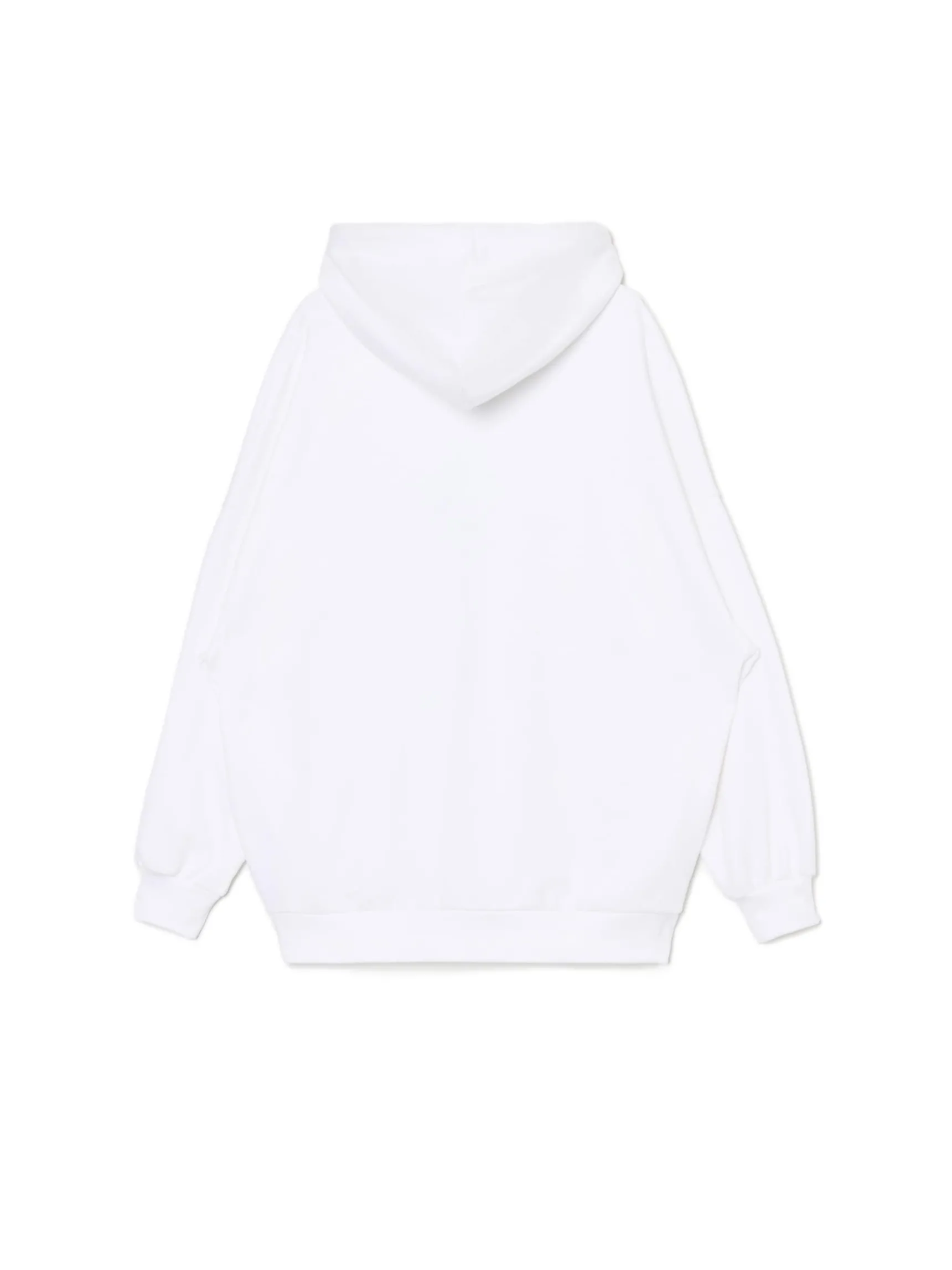 Sale Cropp Bluza hoodie oversize z nadrukiem biały