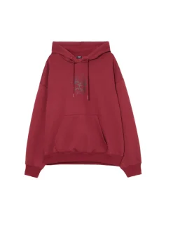 New Cropp Bluza hoodie z motywem motyla kasztanowy