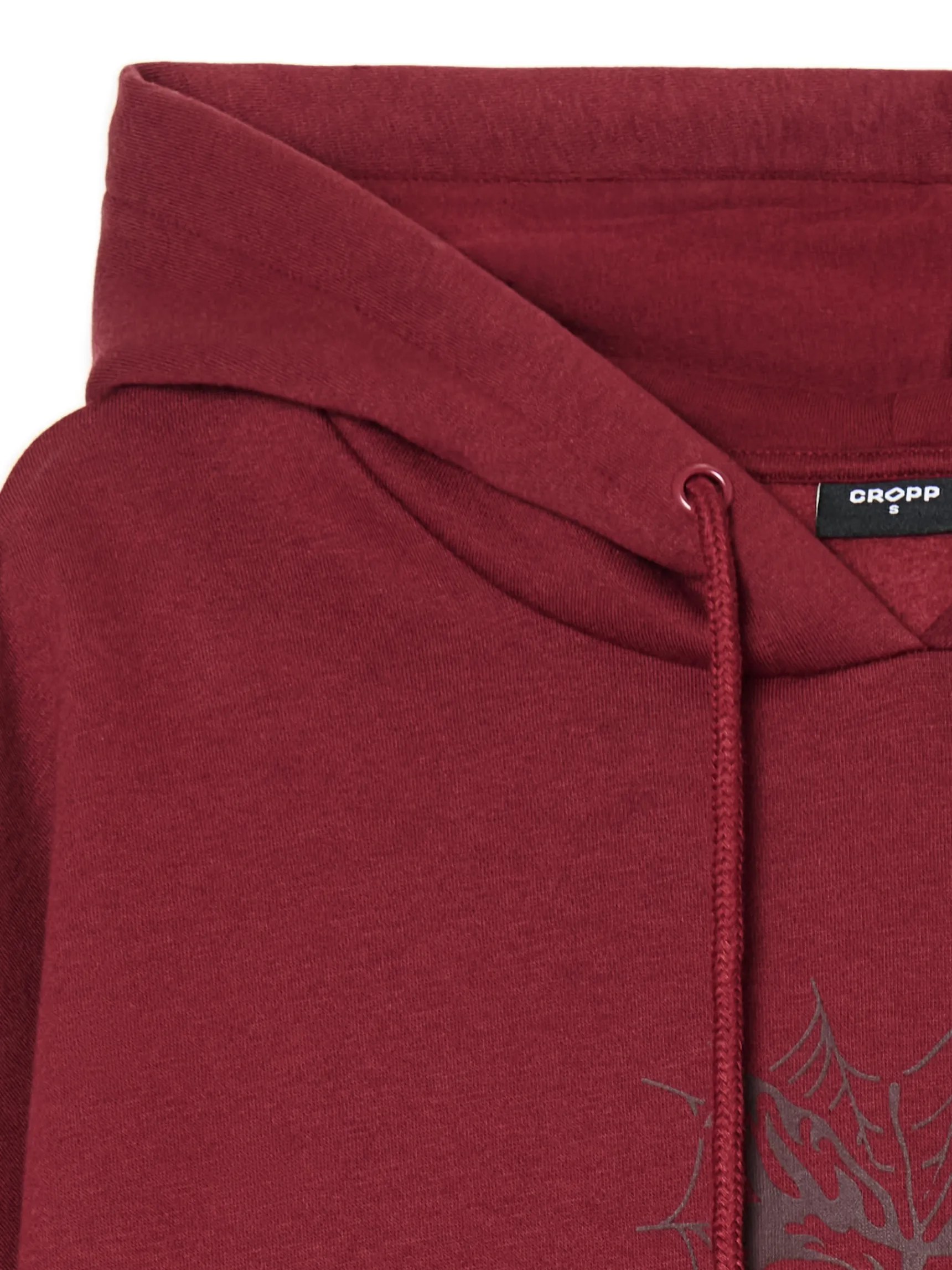 New Cropp Bluza hoodie z motywem motyla kasztanowy