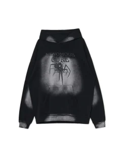 Sale Cropp Bluza hoodie z motywem pająka brązowy