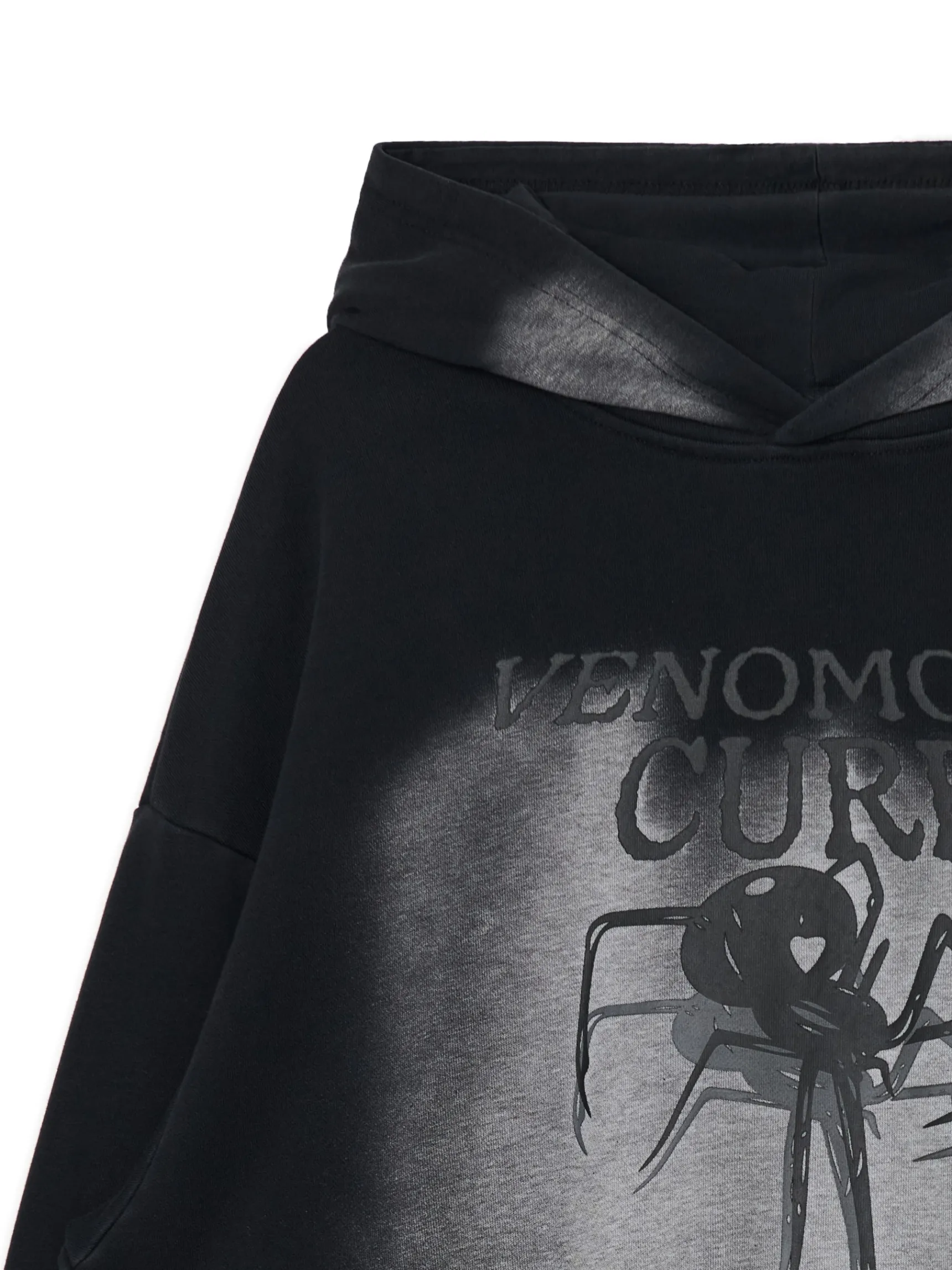 Sale Cropp Bluza hoodie z motywem pająka brązowy