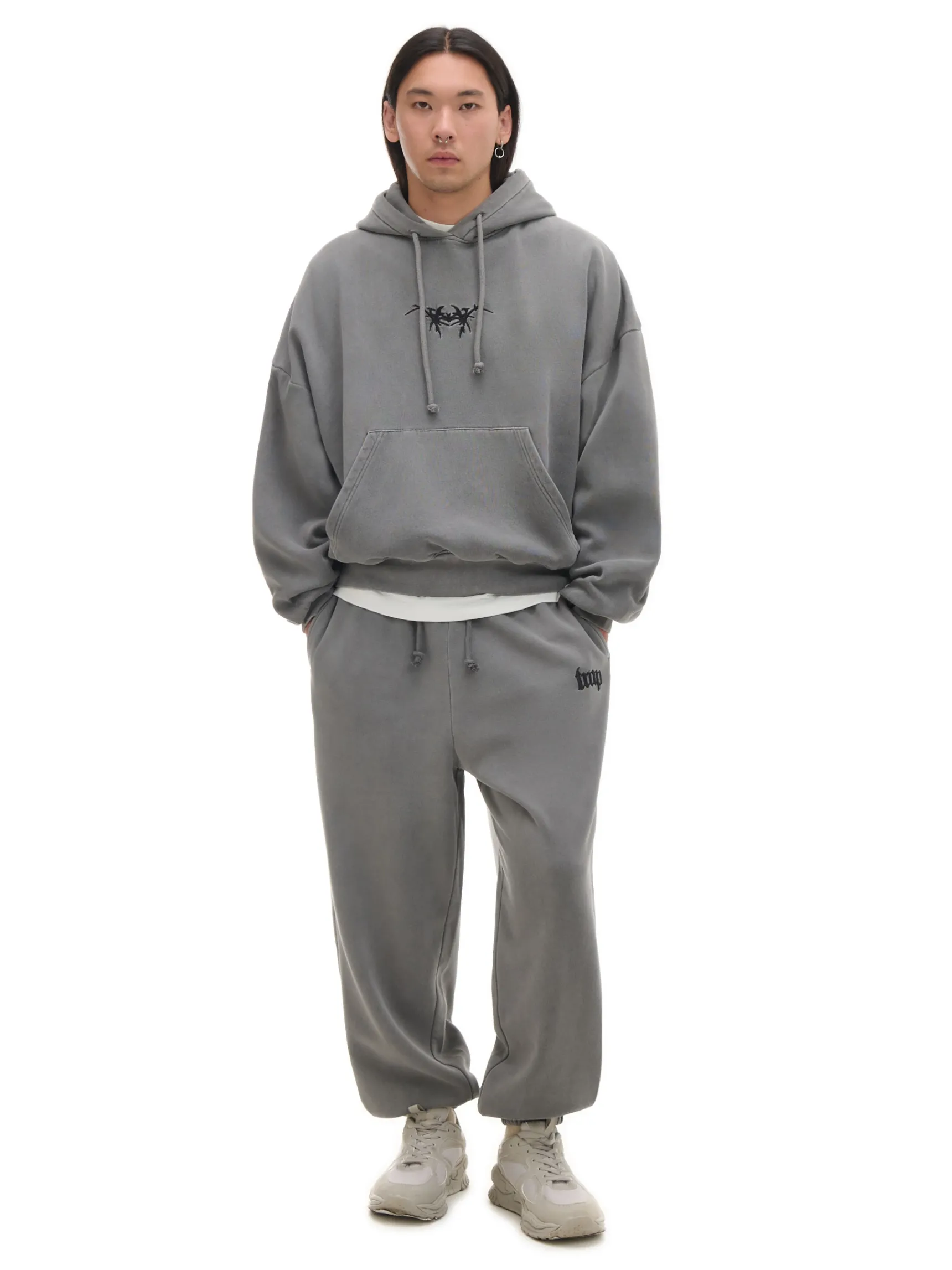 Sale Cropp Bluza hoodie z naszywką UNISEX czarny