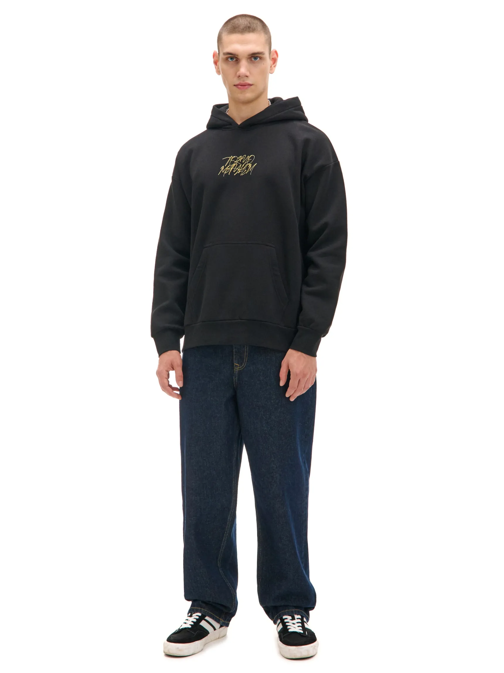 Sale Cropp Bluza loose z nadrukiem czarny