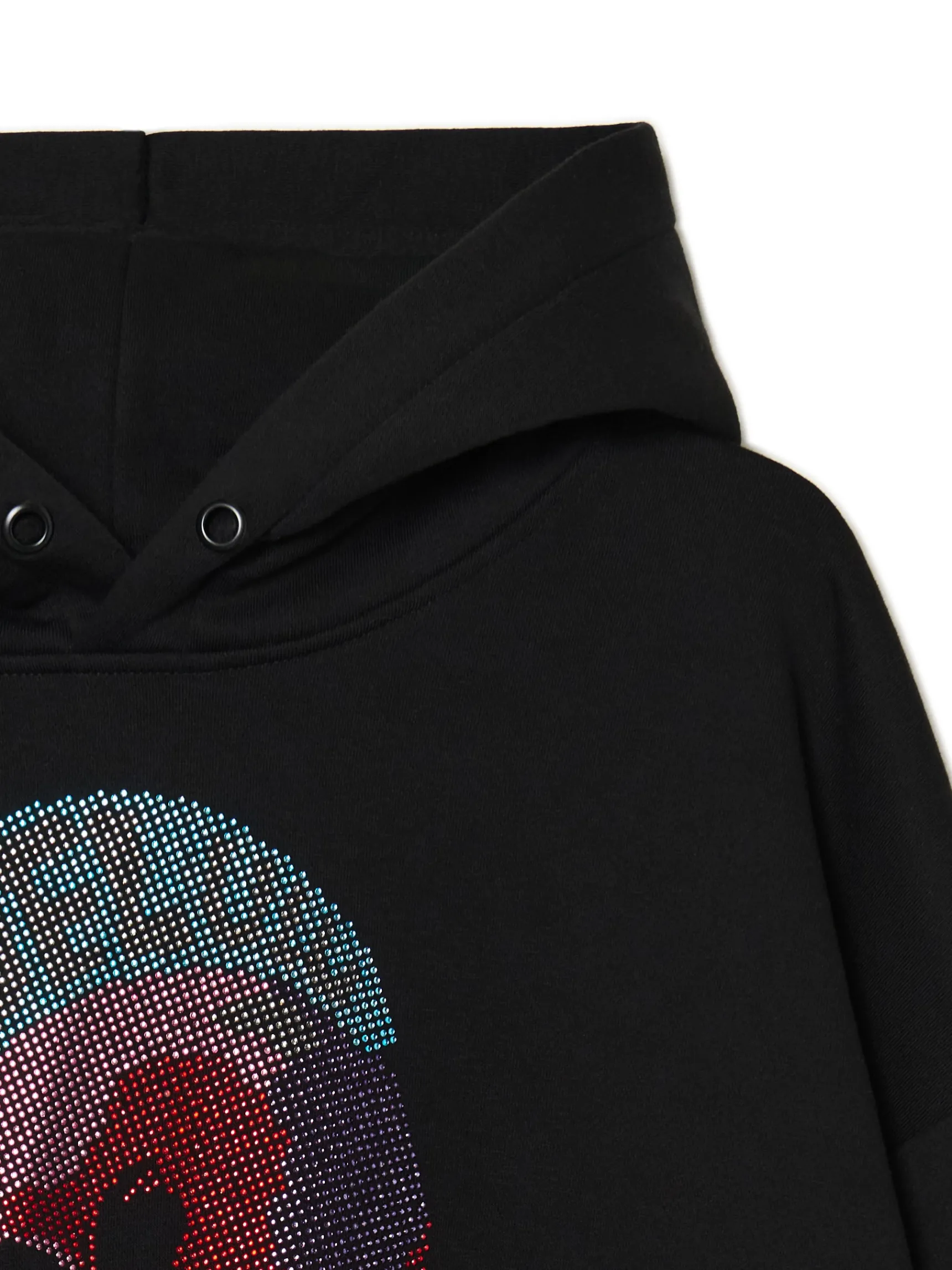 Clearance Cropp Bluza z aplikacją punkowej czaszki czarny