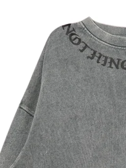 Best Cropp Bluza z efektem sprania i napisem jasnyszary