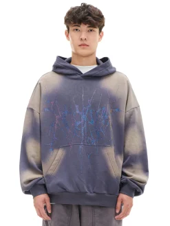 Best Cropp Bluza z kapturem i aplikacją z cekinami szary