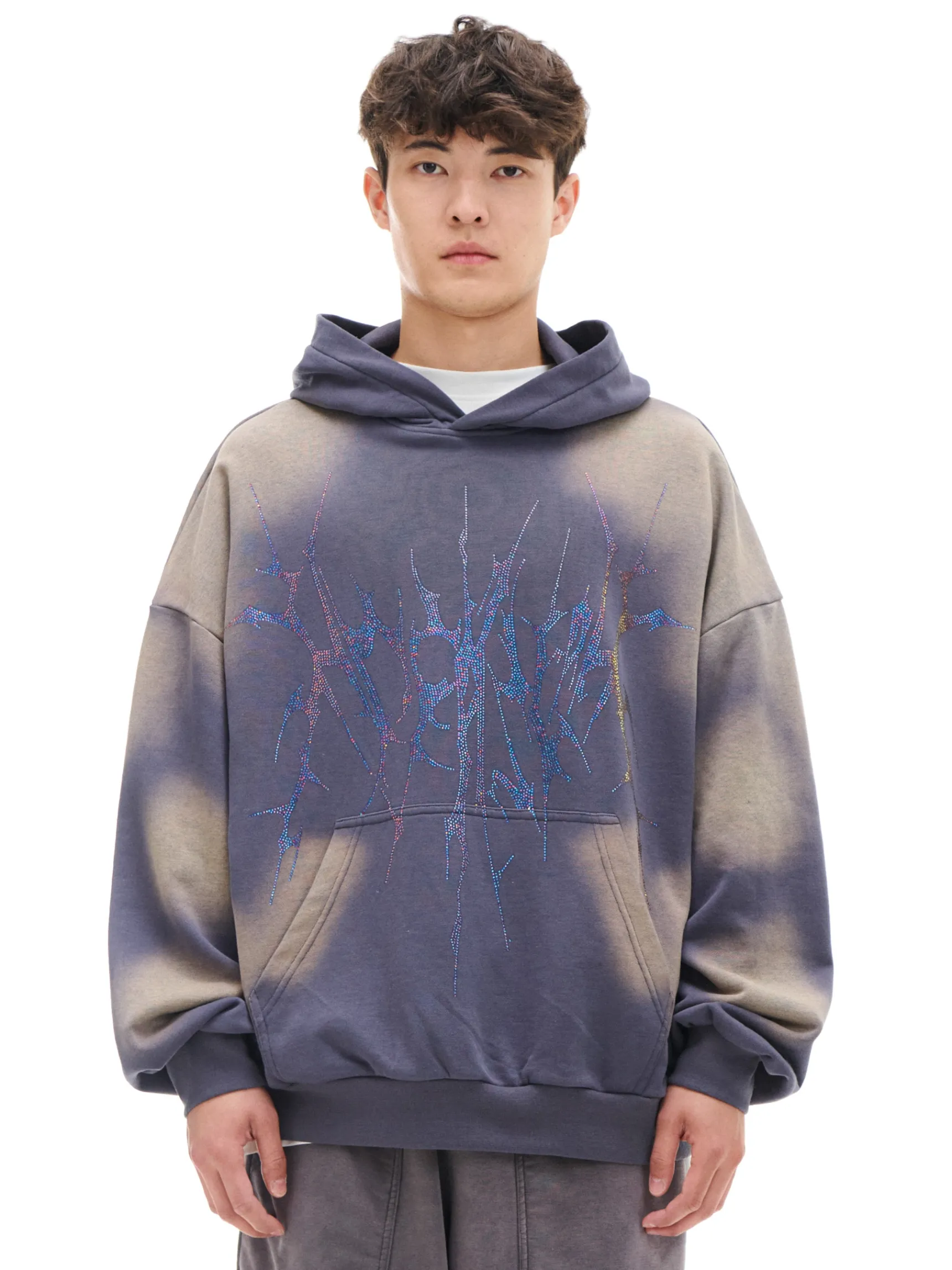 Best Cropp Bluza z kapturem i aplikacją z cekinami szary