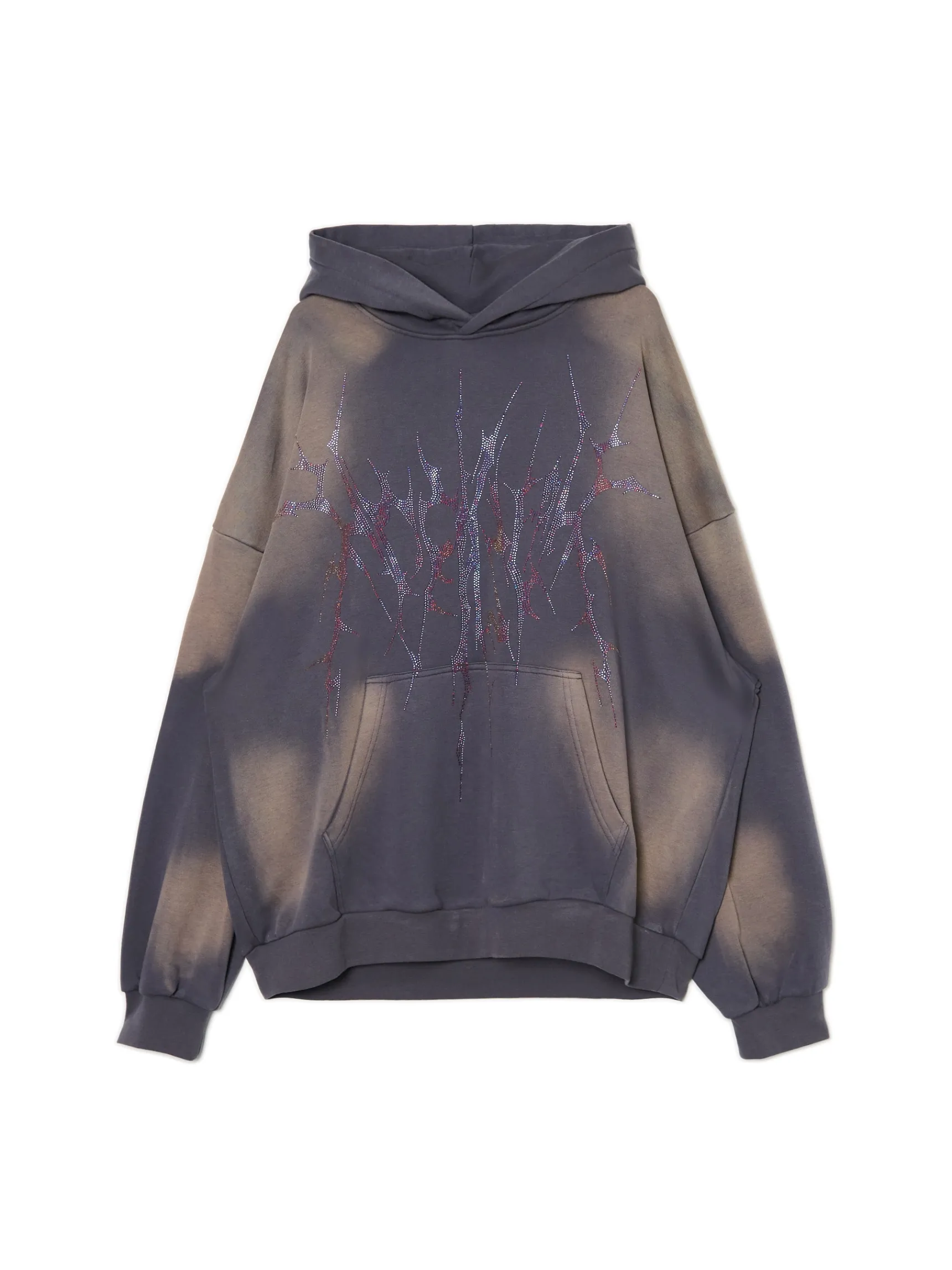 Best Cropp Bluza z kapturem i aplikacją z cekinami szary