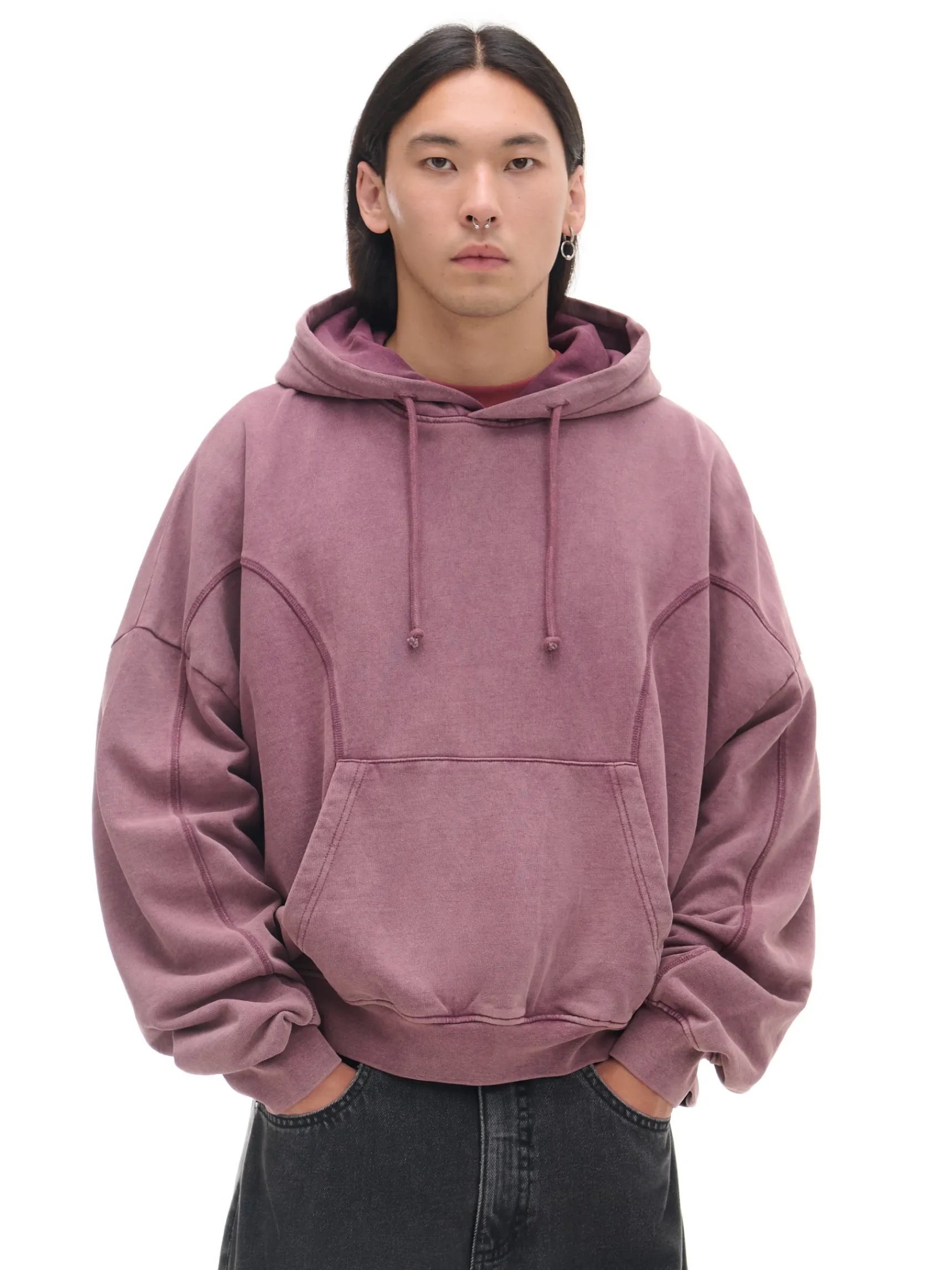 Clearance Cropp Bluza z kapturem i aplikacją UNISEX różowy