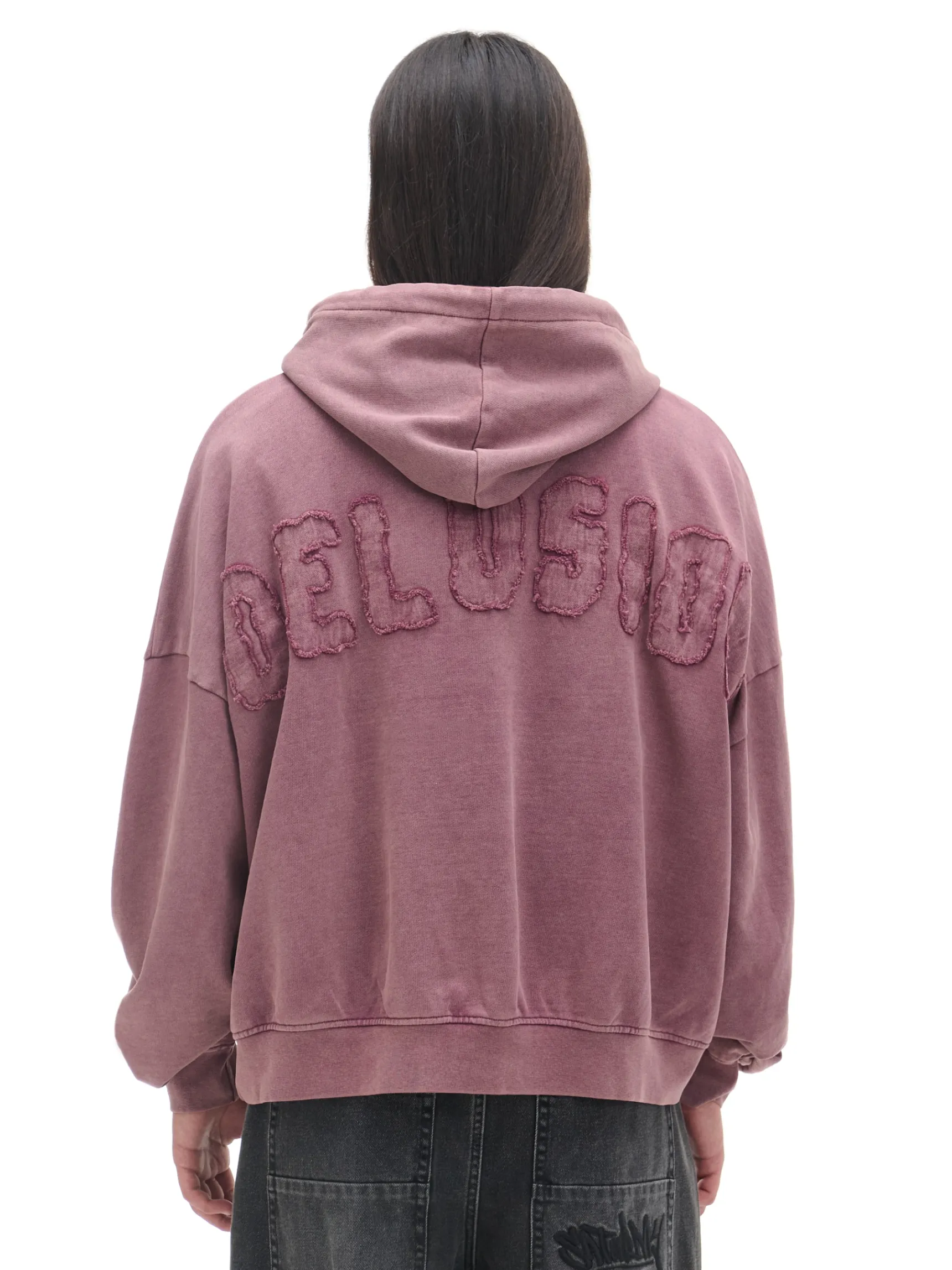 Clearance Cropp Bluza z kapturem i aplikacją UNISEX różowy
