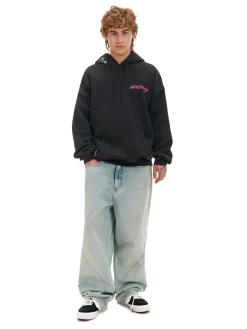 Best Cropp Bluza z kapturem i nadrukiem Jokera czarny