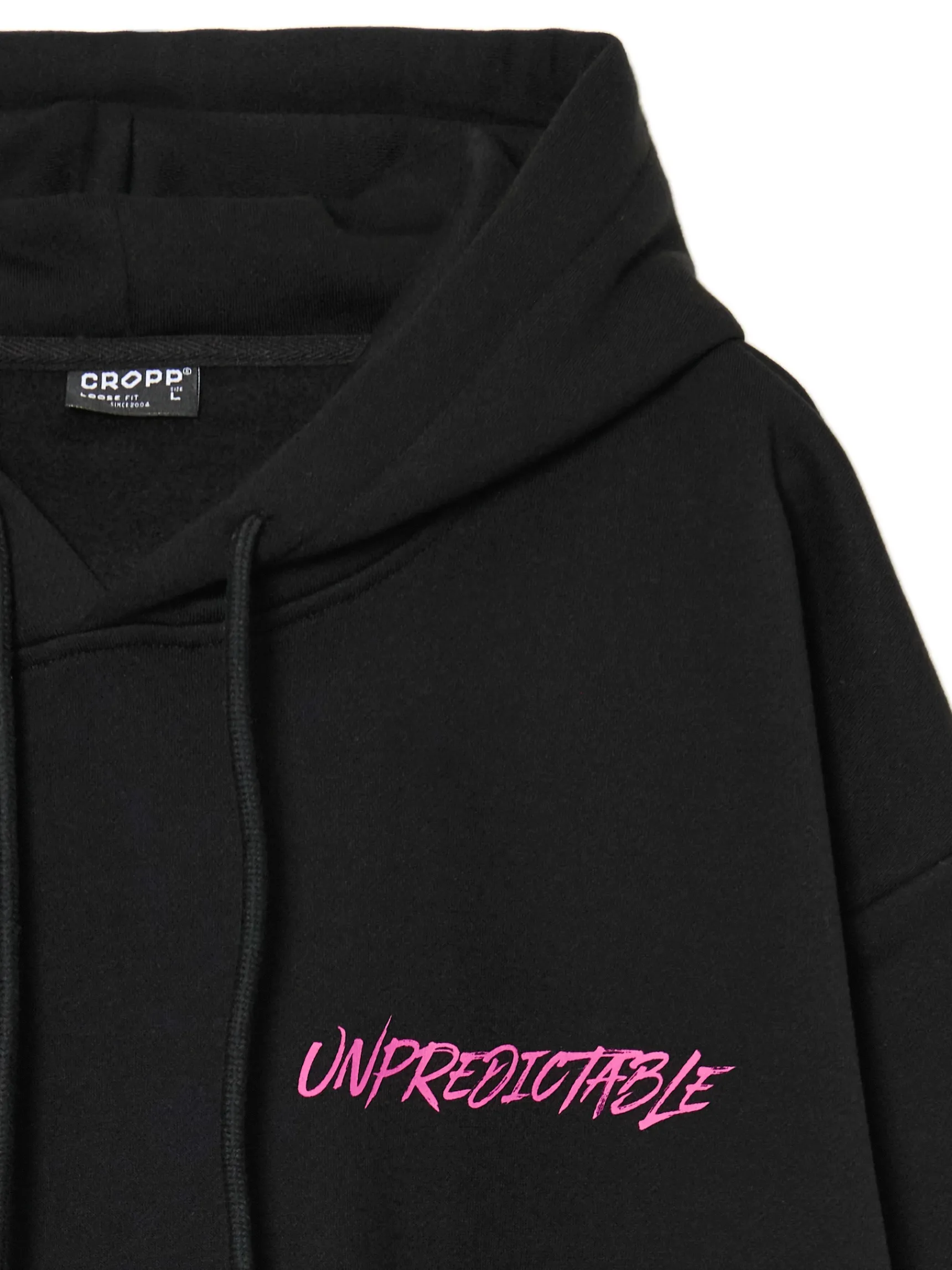Best Cropp Bluza z kapturem i nadrukiem Jokera czarny
