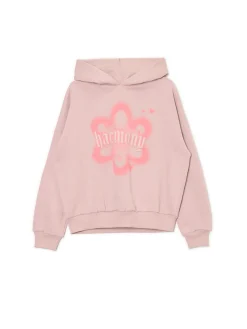 Fashion Cropp Bluza z kapturem i nadrukiem różowy