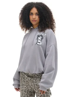 Outlet Cropp Bluza z kapturem Mickey Mouse jasnyszary