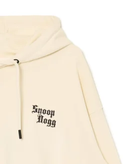 Best Cropp Bluza z kapturem Snoop Dogg kremowy