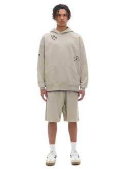 Best Cropp Bluza z kapturem z ozdobnymi wycięciami beżowy