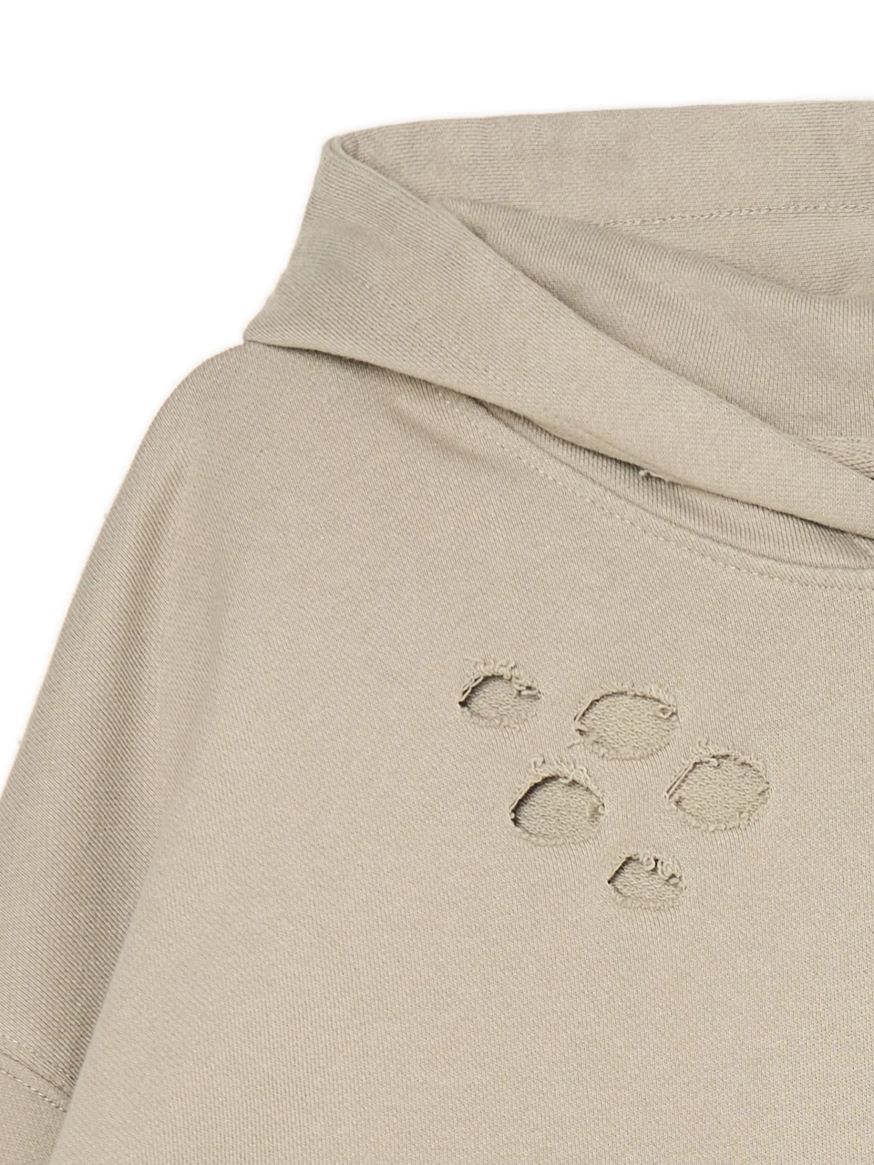 Best Cropp Bluza z kapturem z ozdobnymi wycięciami beżowy