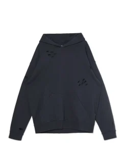 Sale Cropp Bluza z kapturem z ozdobnymi wycięciami szary