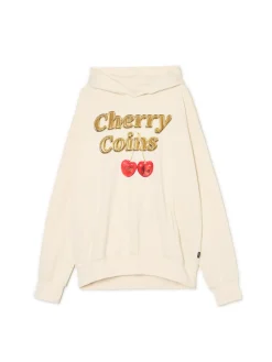 Hot Cropp Bluza z motywem cherry kremowy