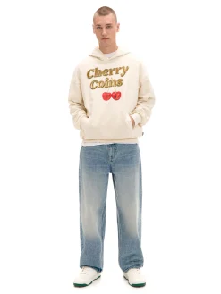 Hot Cropp Bluza z motywem cherry kremowy