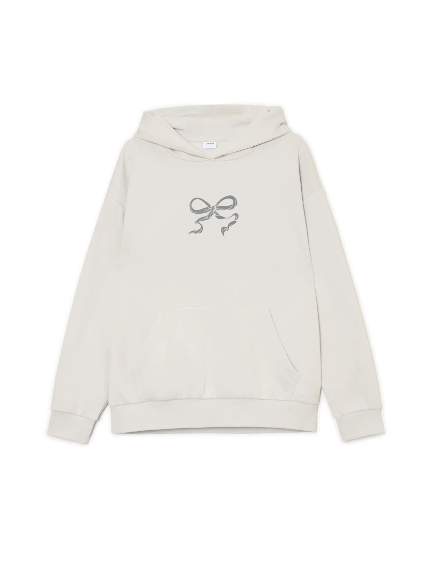 Online Cropp Bluza z motywem kokardy jasnyszary