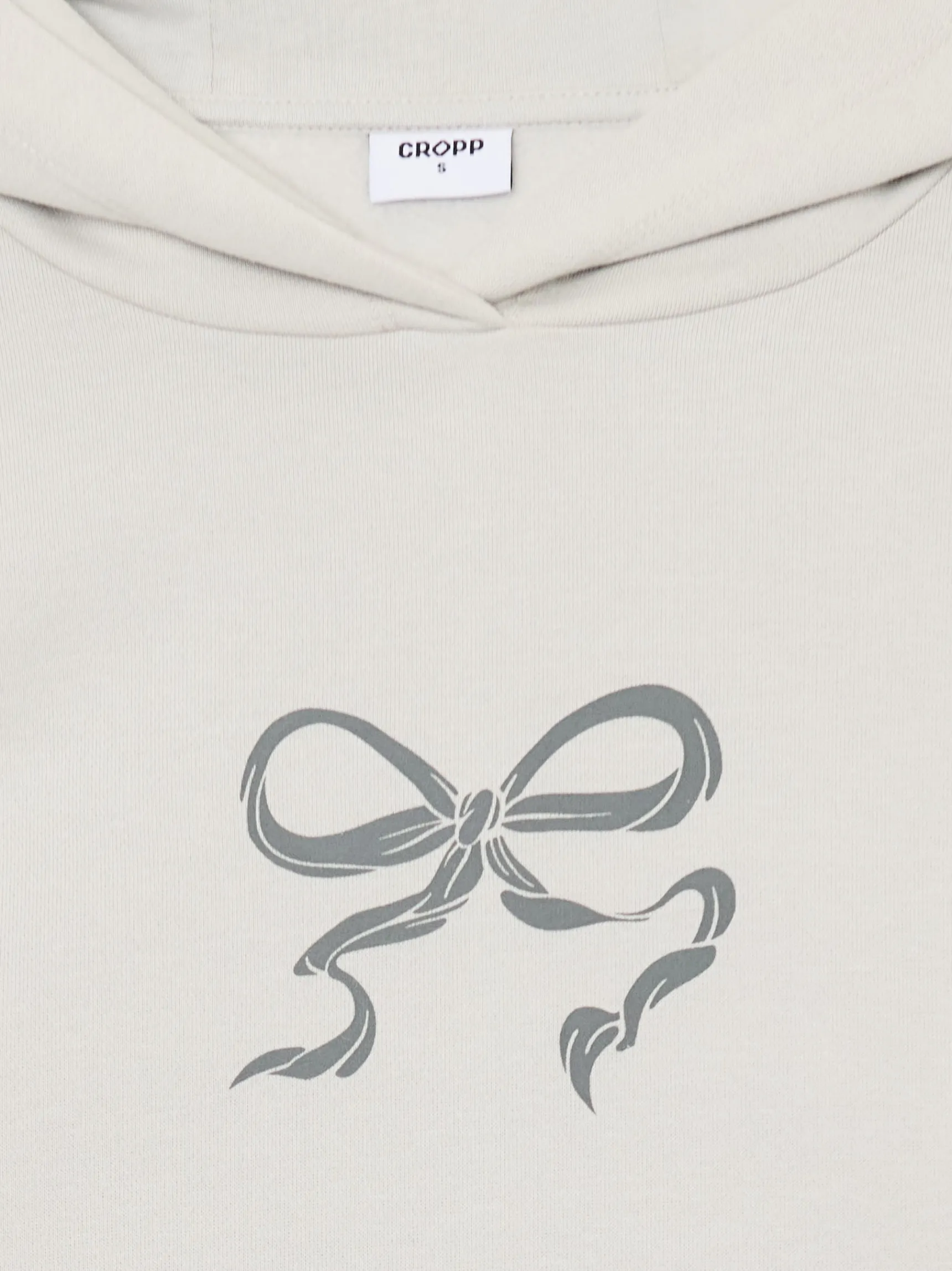 Online Cropp Bluza z motywem kokardy jasnyszary