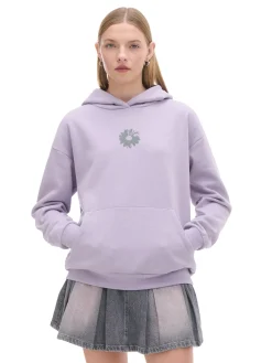 Fashion Cropp Bluza z motywem kwiatu fioletowy