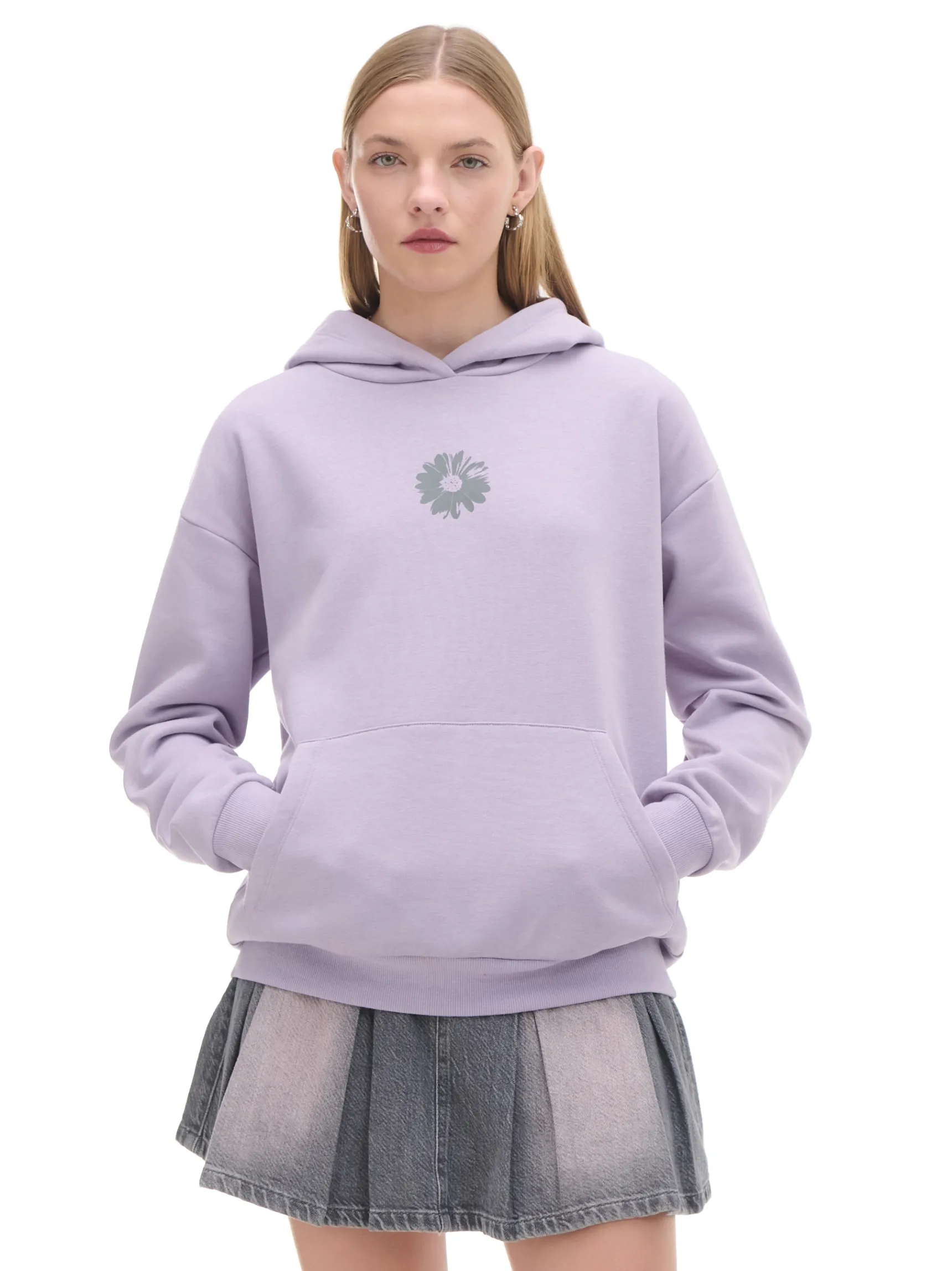 Fashion Cropp Bluza z motywem kwiatu fioletowy