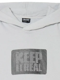 Outlet Cropp Bluza z napisem Keep It Real jasnyszary