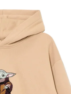 Discount Cropp Bluza z naszywką Baby Yoda beżowy