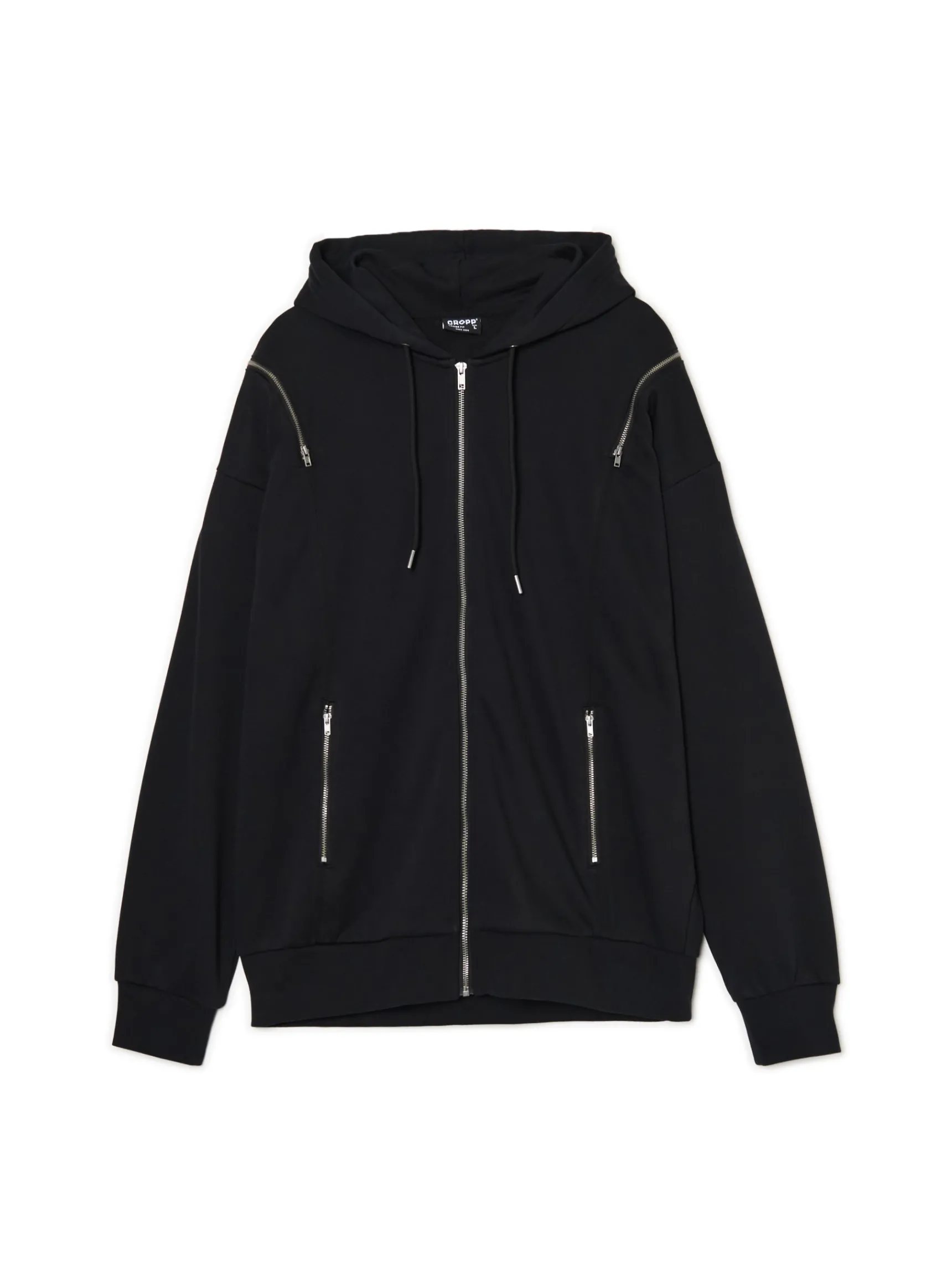 Clearance Cropp Bluza z zamkami przy rękawach UNISEX czarny