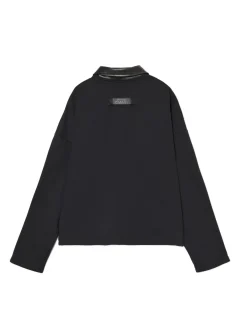 Best Cropp Bluza ze skórzanym kołnierzykiem czarny