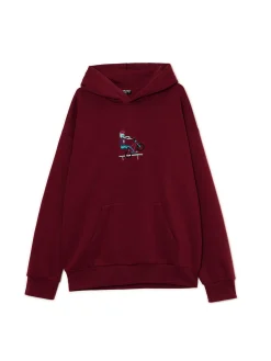 Sale Cropp Bluza ze streetową naszywką kasztanowy