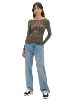 New Cropp Bluzka w stylu western wielobarwny
