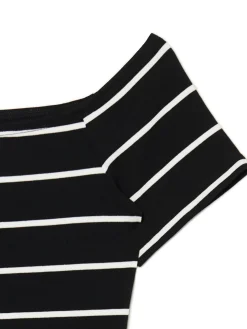 Online Cropp Bluzka z dodatkiem wiskozy czarny
