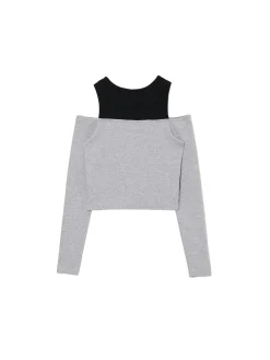 Hot Cropp Bluzka z topem szary