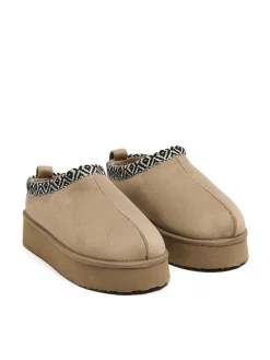 Best Cropp Botki śniegowce beżowy
