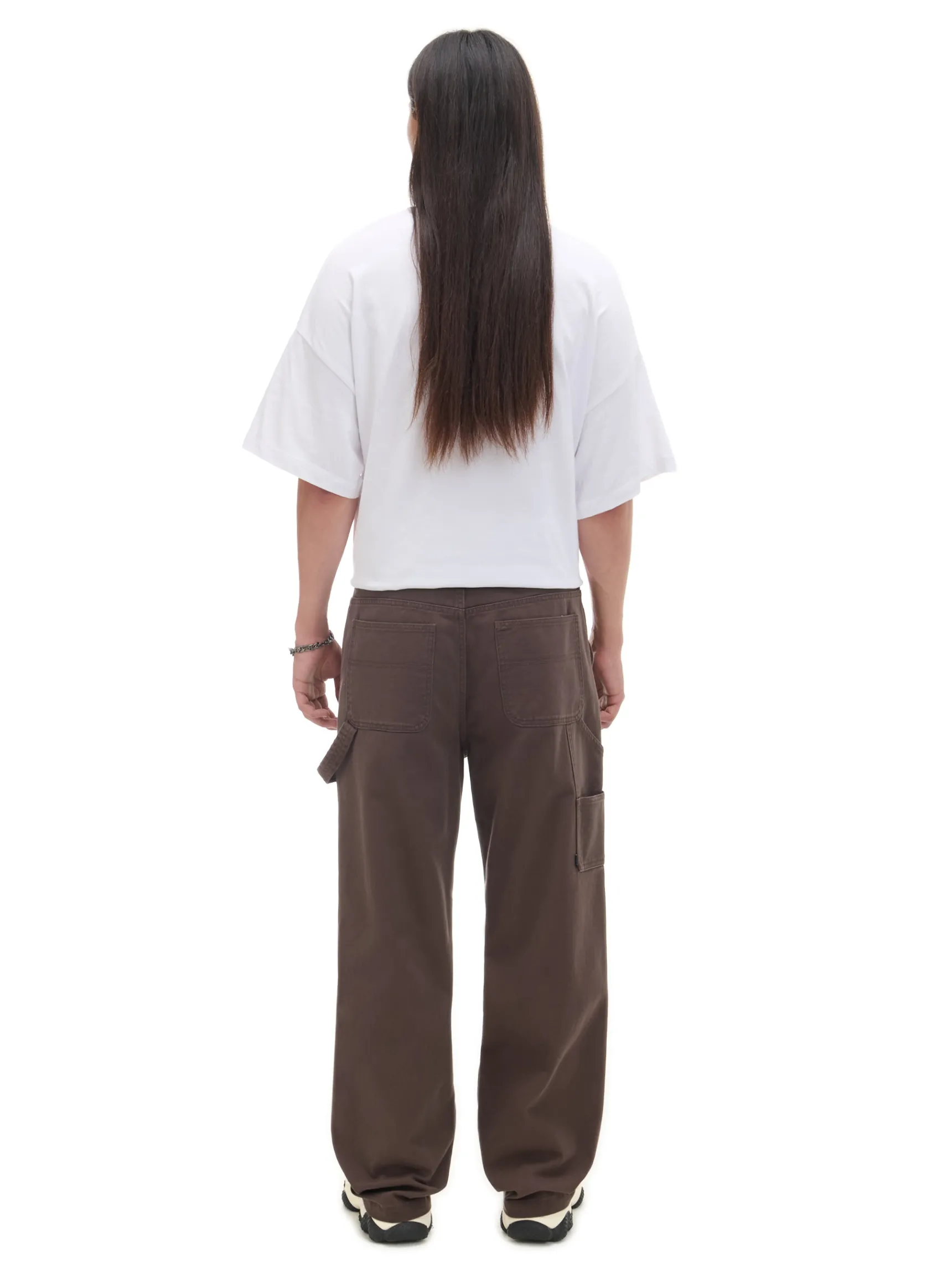 New Cropp Brązowe spodnie wide leg brązowy