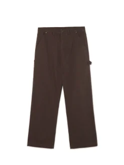 New Cropp Brązowe spodnie wide leg brązowy