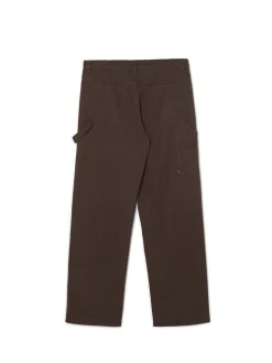 New Cropp Brązowe spodnie wide leg brązowy