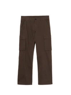 Hot Cropp Brązowe spodnie z kieszeniami cargo brązowy