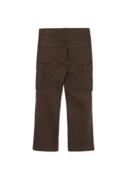 Hot Cropp Brązowe spodnie z kieszeniami cargo brązowy